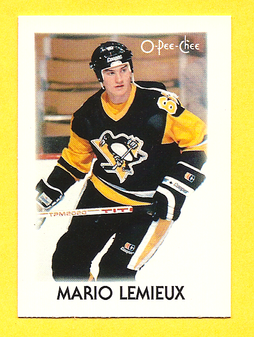 1987 OPC Mini Cards #23-Mario Lemieux - NHL Hockey Stickers